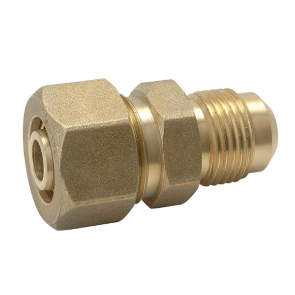 COMPRESSION FITTINGS_Brass Straight Connector Fittings For PEALPE Pipe_Art.TS 100