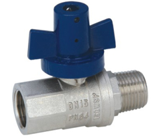 WATER METER VALVE_Brass Full Bore Ball Valve with Aluminium security handle_Art.TS 459