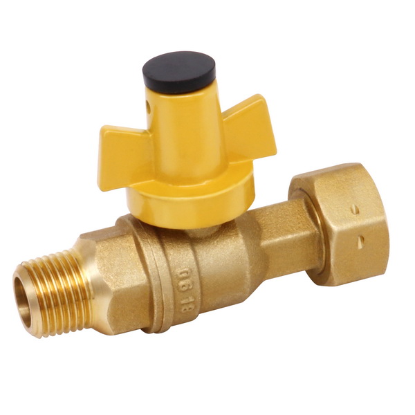 GAS VALVE_Brass Gas Valve Female With Swivel Nut_Art.TS 629